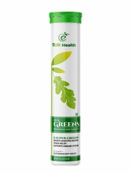 eUR Health Super Greens Effervescent Tablets | Plant Based Daily Greens Supplement for Immunity & Detox