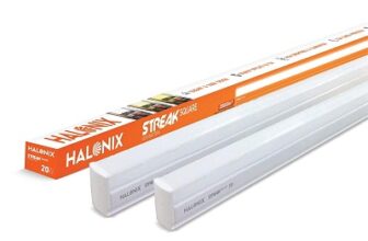 Halonix Streak Squar 20-Watt LED Batten (Pack of 2, Warm White, Square)