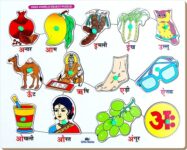 Little Genius Hindi Vowels Object Puzzle