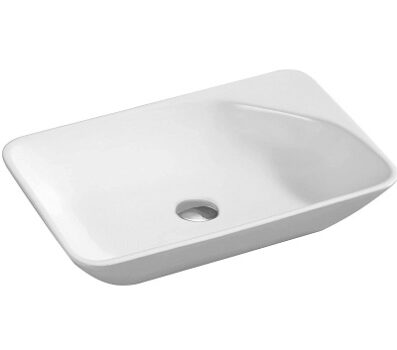 Hindware Italian Collection Marvel Table Top Wash Basin - Rectangular Design with Smooth Edges - Star White