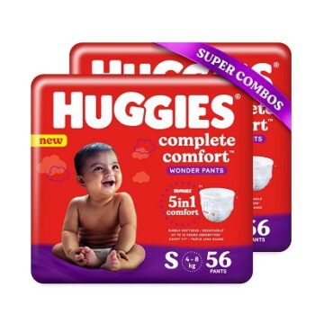 Huggies Complete Comfort Wonder Pants, Small (S) Size Baby Diaper Pants
