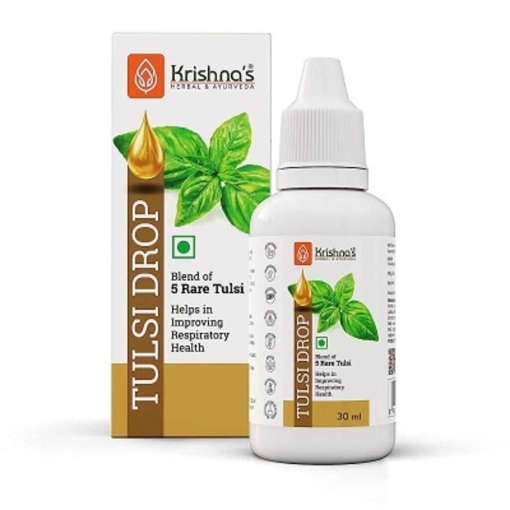 Krishna's Tulsi Drops 30 ml of 5 Rare Tulsi Drop for Natural Immunity