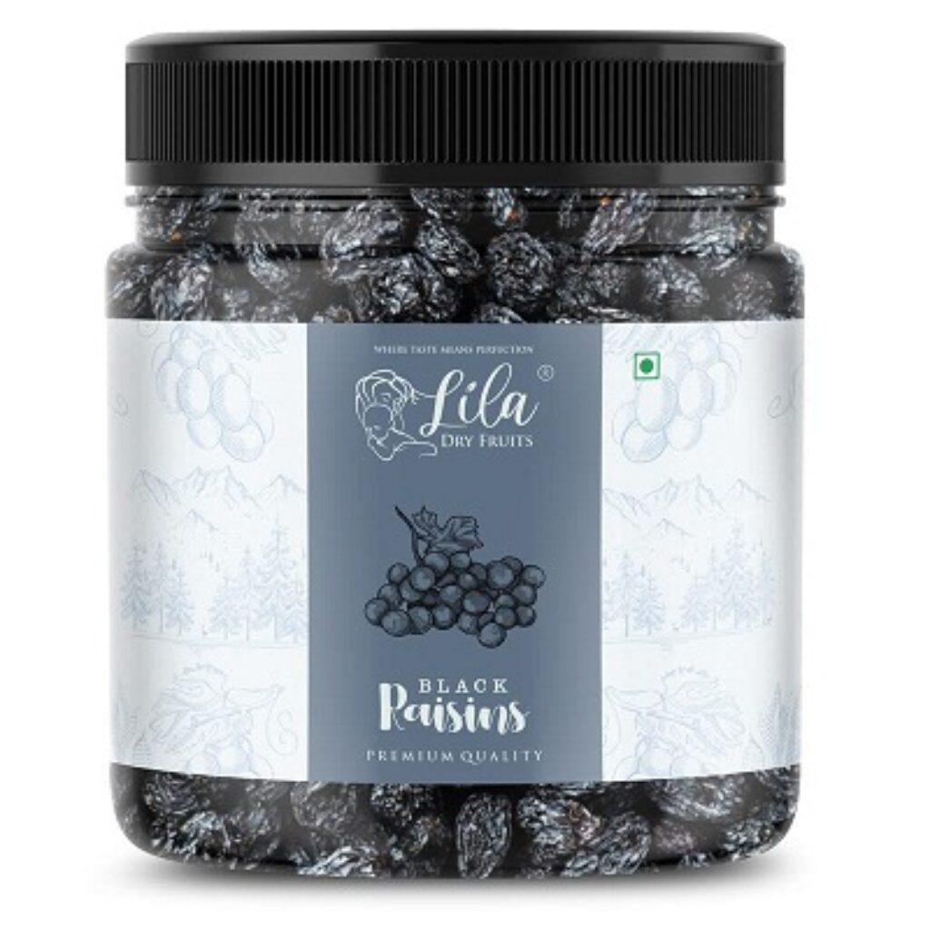 LILA DRY FRUITS Premium Afghani Seedless Black Raisins | Kali Kishmish