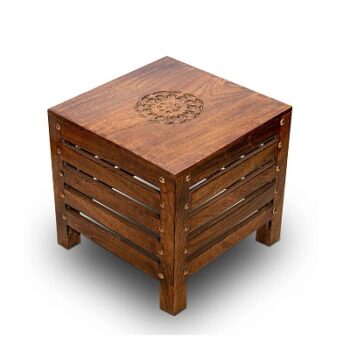 SATTVA Wooden Stools for Living Room, Sitting Chair for Home