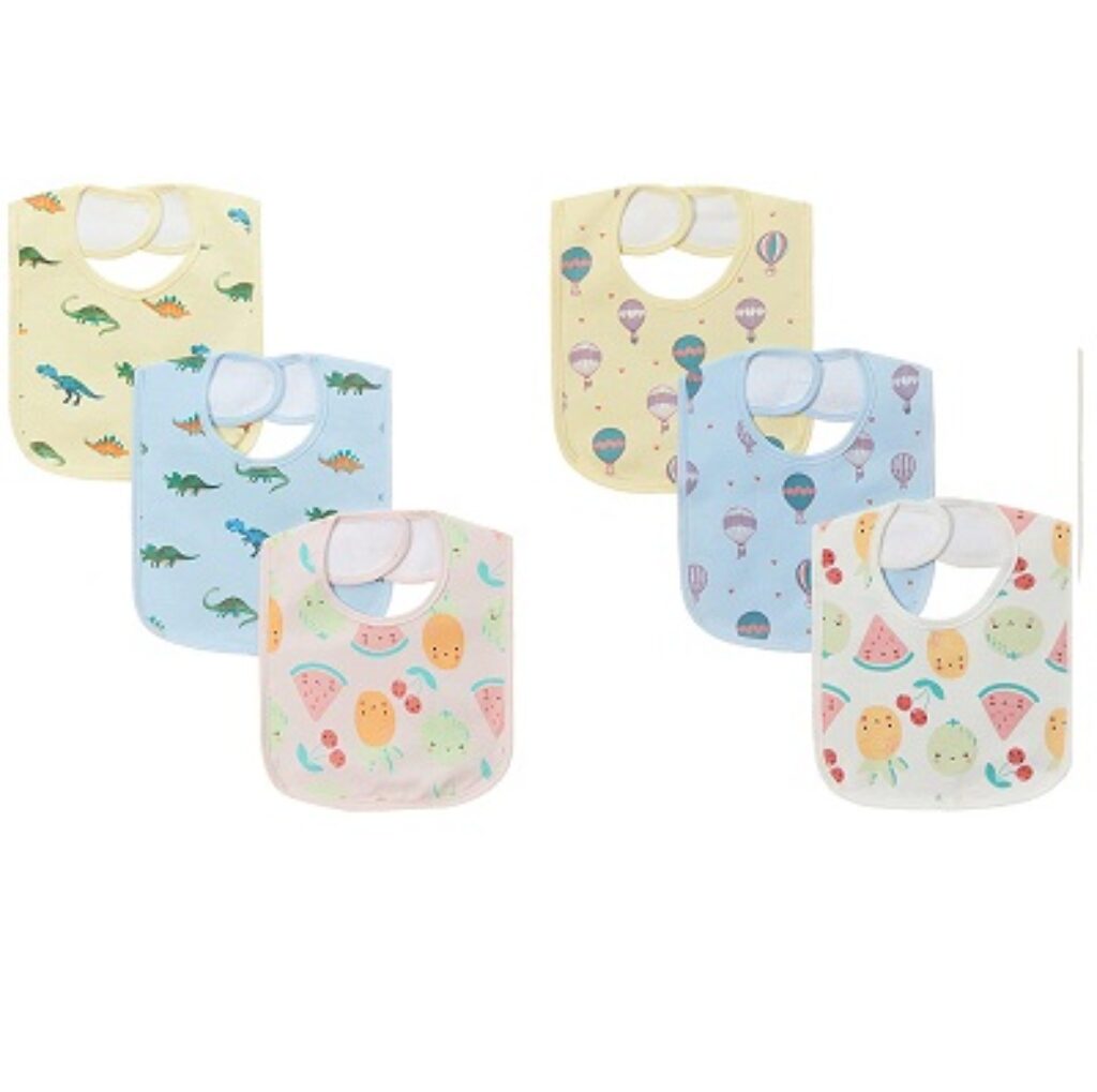 Amazon Brand - Mama Bear Baby Bibs, Pack of 6