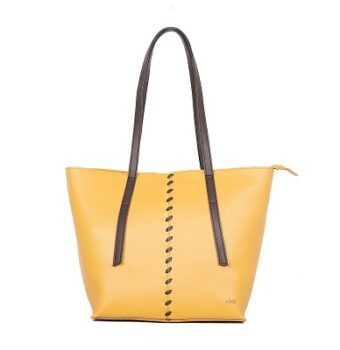 NYK Women's Handbag (Mustard with Brown)
