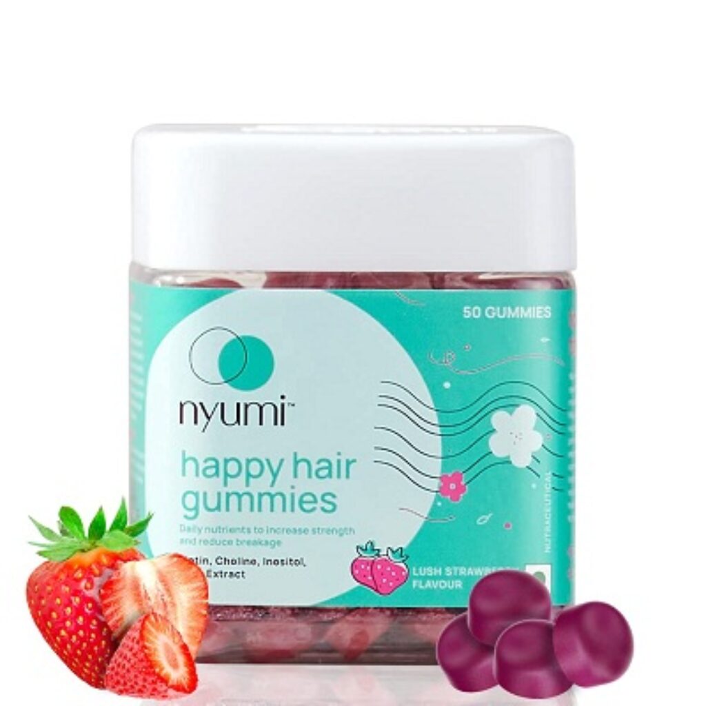 Nyumi Biotin Happy Hair Gummies| With High Potency Biotin,