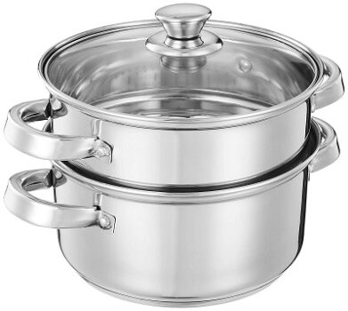 Amazon Brand - Solimo Stainless Steel Induction Bottom Steamer