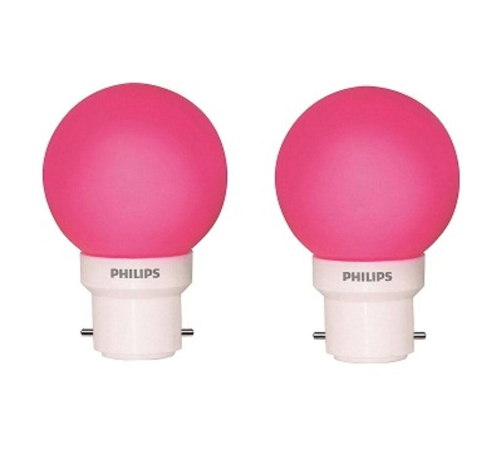 Philips Deco Mini 0.5-Watt B22 Base LED Bulb (Pink and Pack of 2)