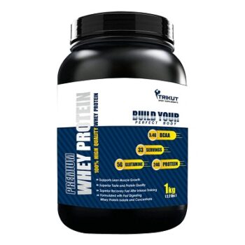 Premium Whey Protein Powder Pack of 2.2lbs/1kg (Rich Chocolate) - 33 Serving - Zero Fats & Sugar