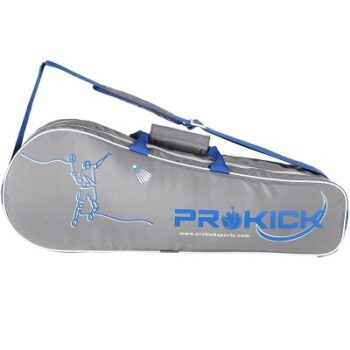 Prokick Legend Badminton Kitbag with Double Zipper Compartments - Gray/Blue