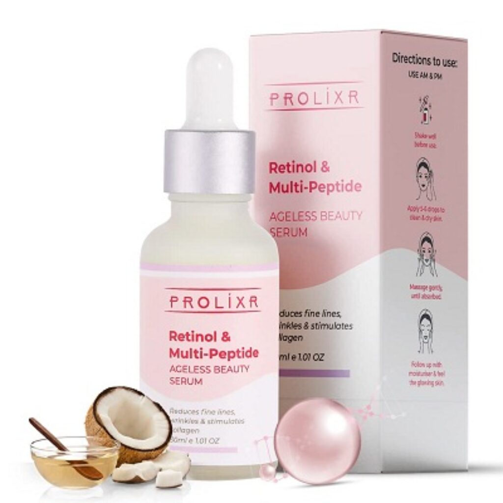 Prolixr Retinol Serum for Face | Multi Peptide Retinol Serum for Skin and Acne Control