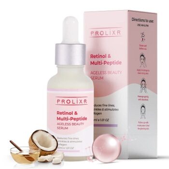 Prolixr Retinol Serum for Face | Multi Peptide Retinol Serum for Skin and Acne Control