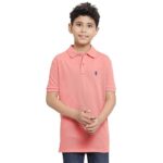 Red Tape Boys Peach Solid T-Shirt