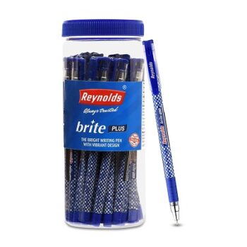 Reynolds BRITE PLUS 25 CT JAR - BLUE I Lightweight Ball Pen