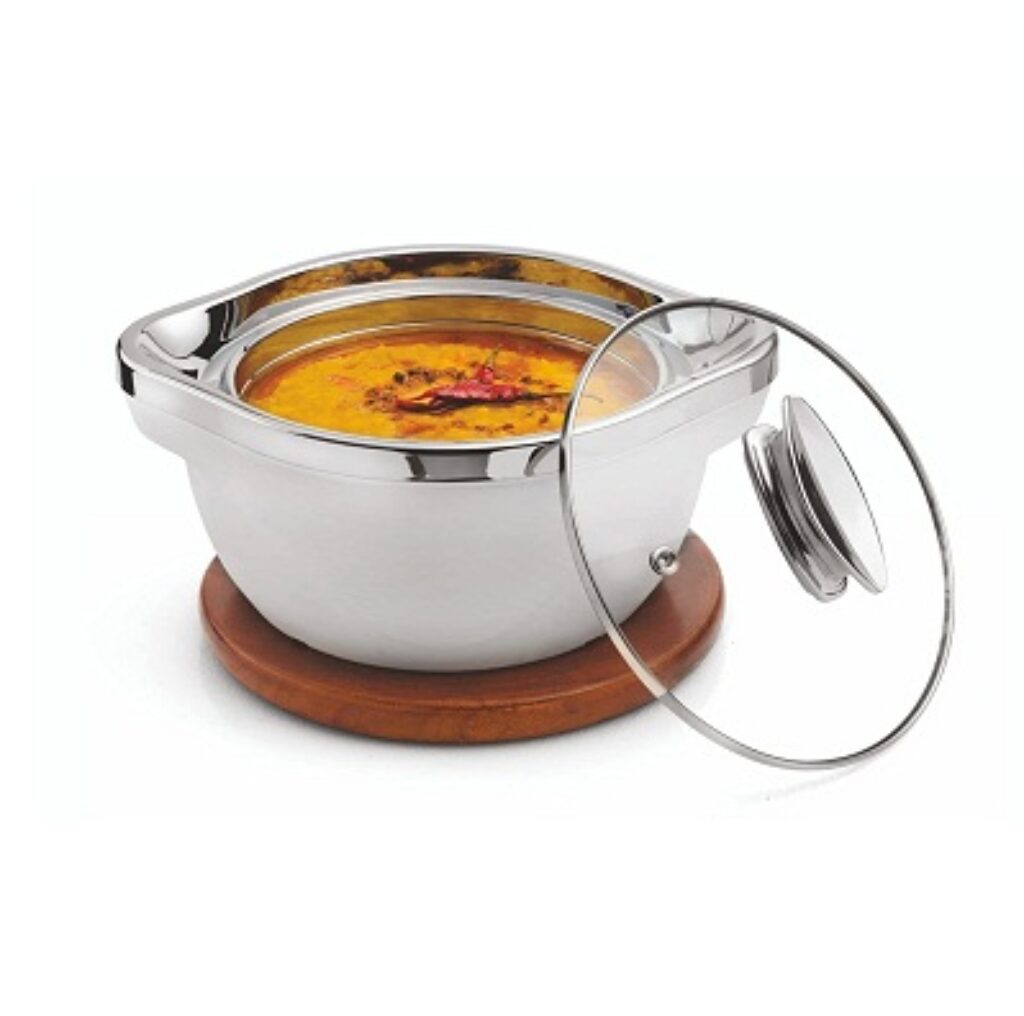 SignoraWare Royal Bliss Casserole Inside Steel with Glass Lid