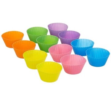 Amazon Brand - Solimo Reusable Silicone Baking Cups, Pack of 24