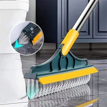 SISTA ENTERPRISE Heavy Quality Mop with Squeeze Cleaning Supplies Clean Home Floor Cleaner Bathroom Cleaning Brush with Wiper 2 in 1 Tiles Cleaning Brush...