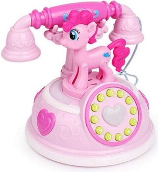 Smartcraft Musical Telephone Old Style Landline Simulation Toy for Kids (Multi Colour)