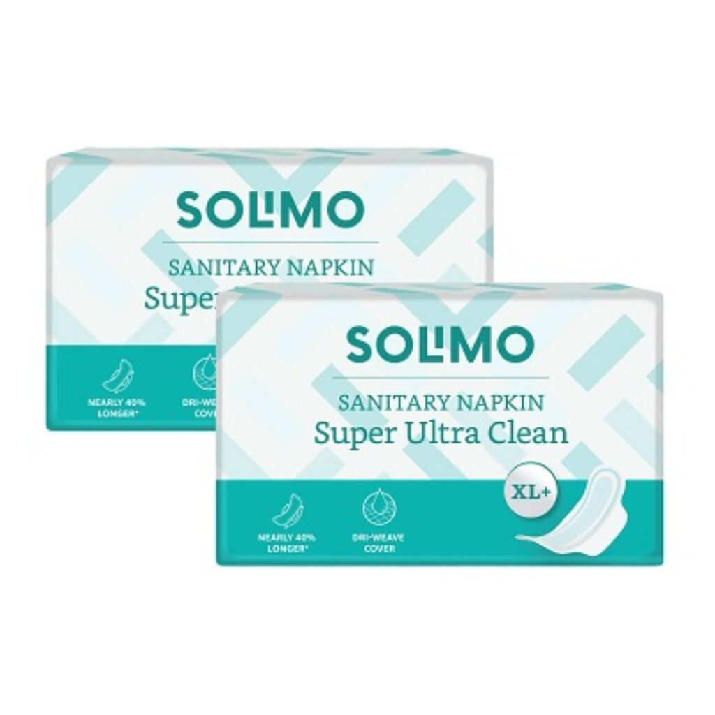 Amazon Brand - Solimo Super Ultra Clean XL, 50s x 2 (100 Napkins)