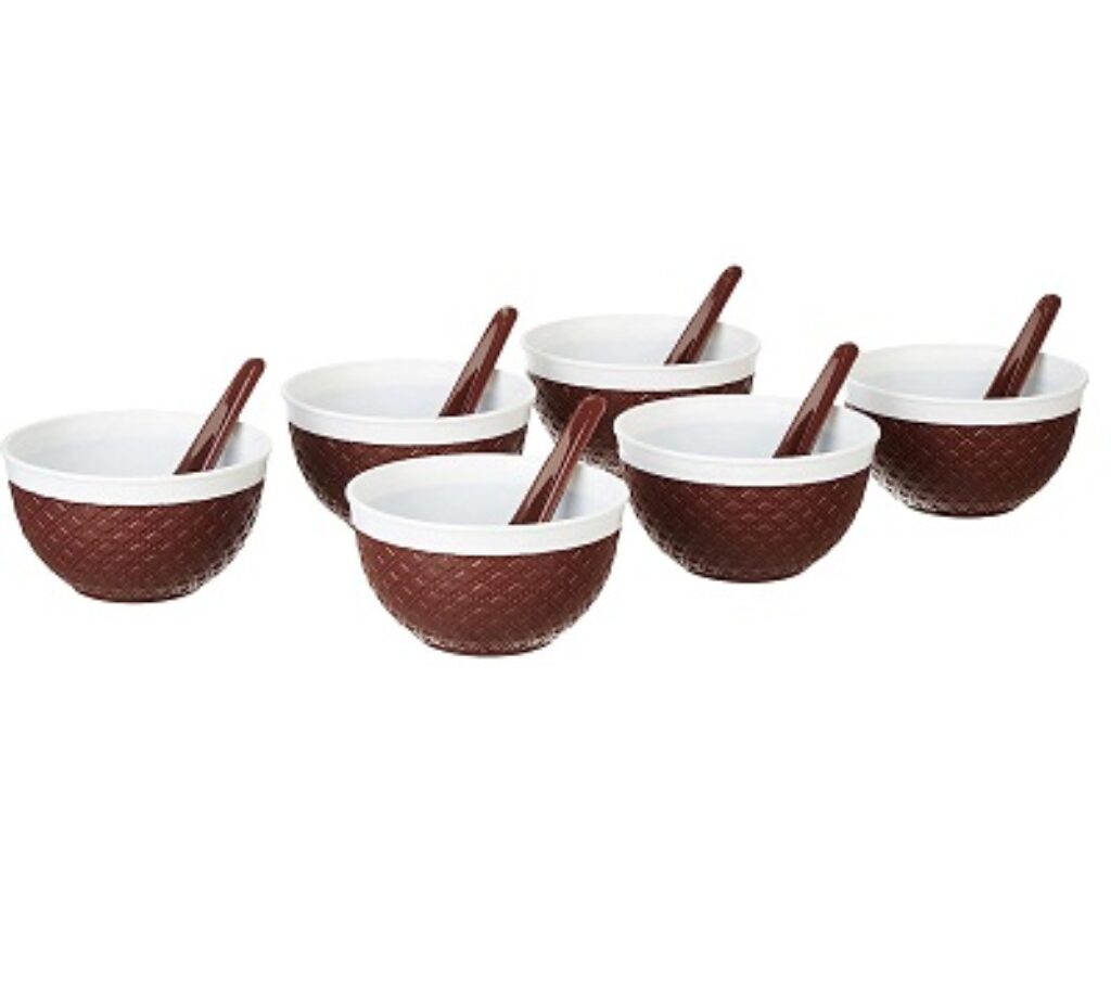 Amazon Brand - Solimo Soup Set with Box, 12 Pieces Bowl