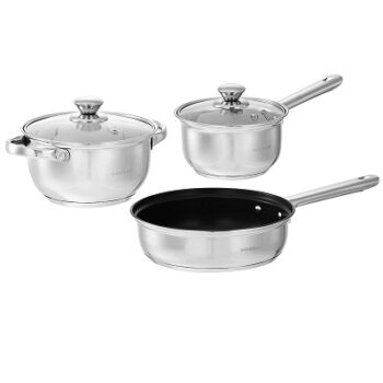 Amazon Brand - Solimo Premium Stainless Steel Cookware Set