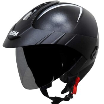 Steelbird SB-33 ARM 7Wings ISI Certified Open Face Helmet with Peak Cap