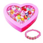 TAHERA Fancy Cartoon Finger Rings for Girls with Heart Shape Gift Box/Kids Play Toy for Birthday with Bracelet Inside (36 rings + 1 bracelet) Multicolor