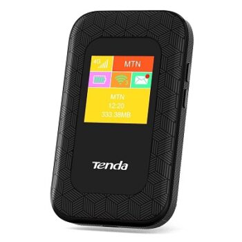 Tenda 4G185 3G/4G Mobile Hotspot, 4G LTE 150Mbps MiFi Device, 4G Router, Single_Band, Support USB Interface Charging | 2100 mAh Battery (Black)
