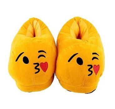 Trend Overseas Yellow Warm Shoes Emoji Bedroom Slipper