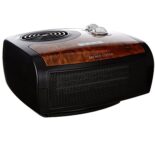 USHA 1212 PTC with Adjustable Thermostat Fan Heater (Black/Brown, 1500-Watts).