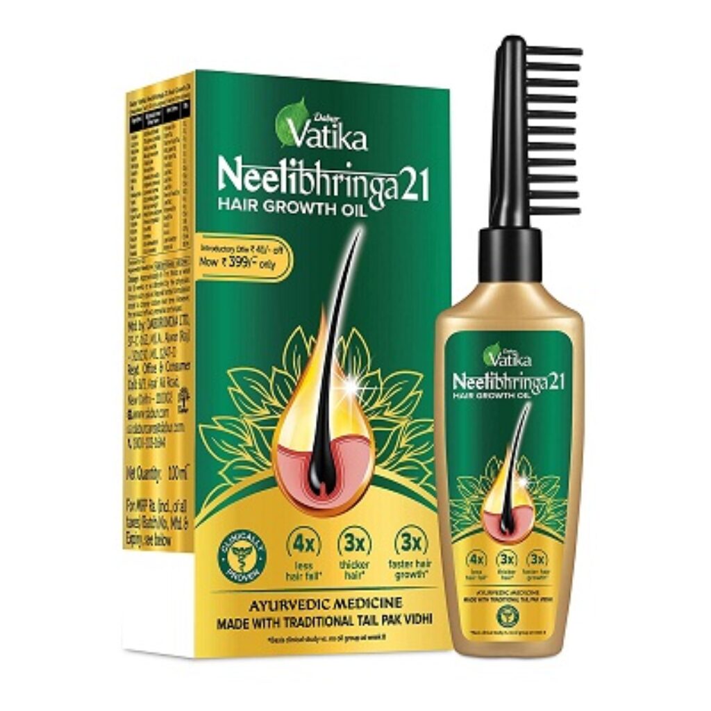 Vatika Neelibhringa 21 Hair Growth Oil - 100ml | New Hair Growth in 2 months, Clinically Proven