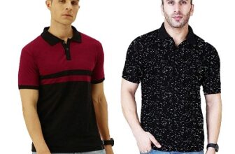 Veirdo Men's Half Sleeve Regular Fit Combo Polo T-Shirt