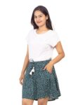 B STORIES Women's Viscose Printed Culotte Shorts