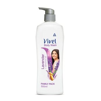 Vivel Body Wash, Lavender & Almond Oil Shower Creme, Fragrant & Moisturising