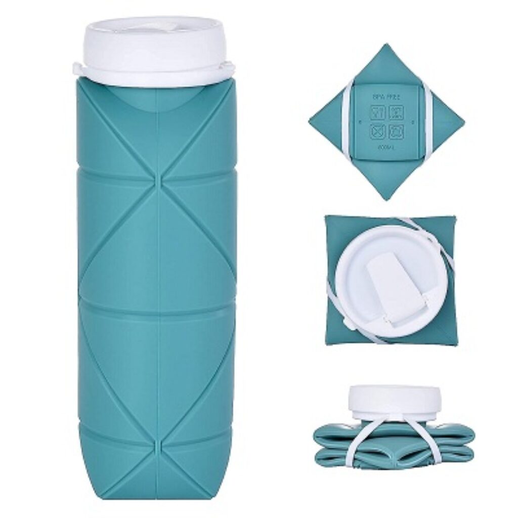 SPECIAL MADE Collapsible Water Bottle Leakproof Valve BPA Free Silicone Foldable Water Bottle for Gym Camping Sports Lightweight Travel Bottle Durable 20oz...