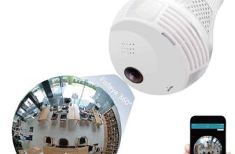 Wifi 960p HD 360° Viewing Area Security Camera, White