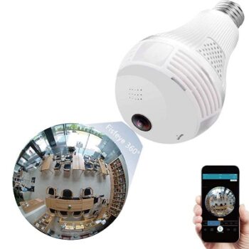 Wifi 960p HD 360° Viewing Area Security Camera, White