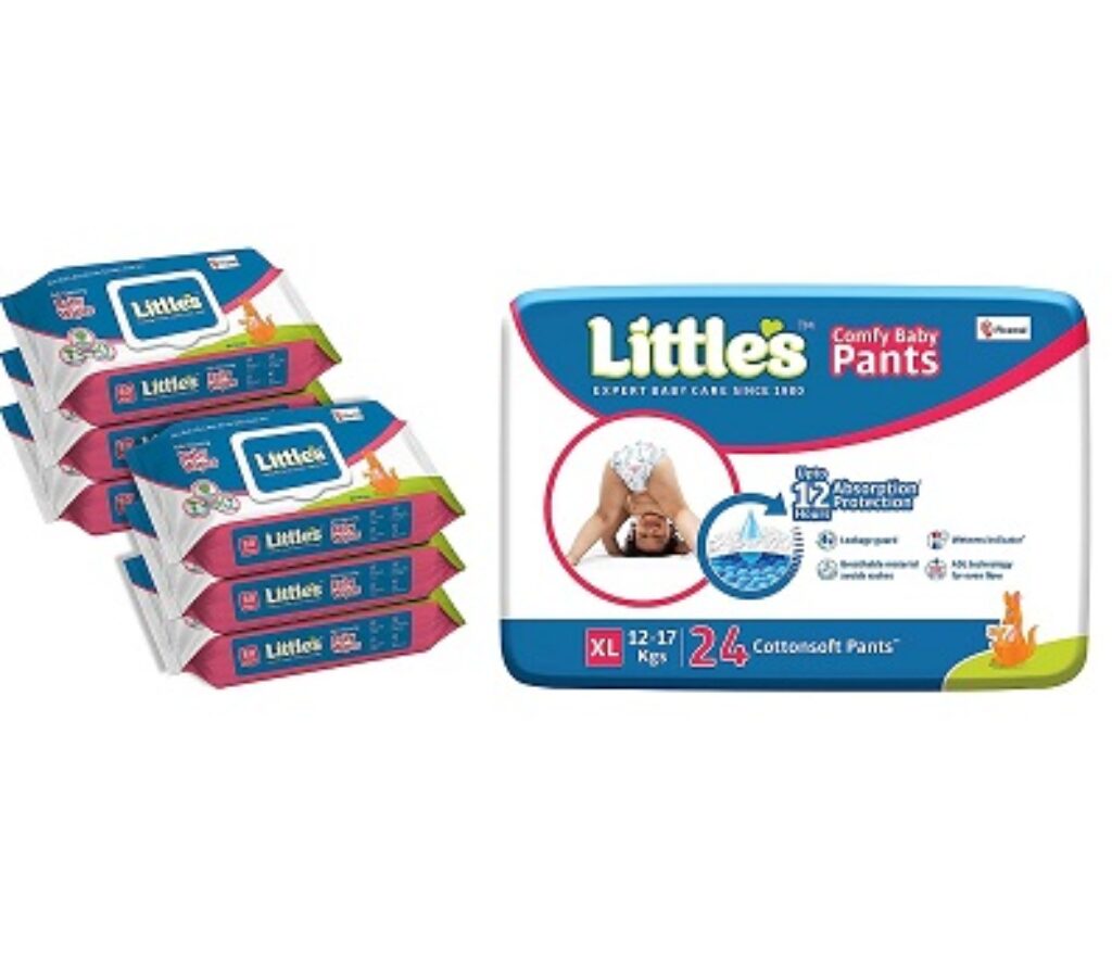 Little's Soft Cleansing Baby Wipes Lid, 80 Wipes