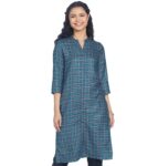 Indigo Women's Acrylic Regular Kurta