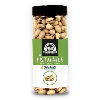 WONDERLAND FOODS (DEVICE) - Dry Fruits American California Roasted & Salted Jumbo Pistachios (Pista) 500g Jar | Super Crunchy & Delicious Healthy...