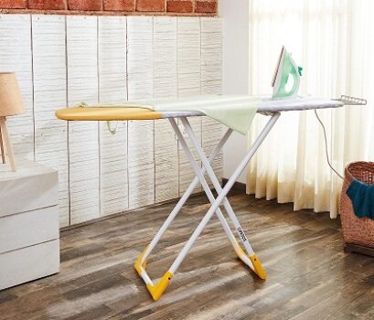Amazon Brand - Solimo Wooden Ironing Board/Table with Iron Holder, Foldable & Adjustable (122 x 47cm)