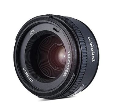 Yongnuo YN40mm F2.8N 1:2.8 Light-Weight Standard Prime AF/MF Lens for Nikon DSLR Cameras, Black