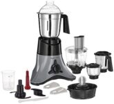 Amazon Basics Mixer Grinder 750W Black, 4 jars with Food Processor Jar and Flexi lid