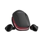 AmazonBasics True Wireless in-Ear Earbuds with Mic, Touch Control, IPX5 Water-Resistance, Bluetooth 5.3, Up to 40 Hours Play Time, Voice Assistance and Fast Charging (Black and Red)