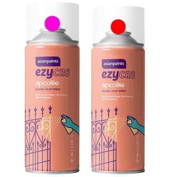 Asian Paints ezyCR8 Apcolite Enamel Multi-Surface DIY Spray Paint for Metal, Wood, Wall