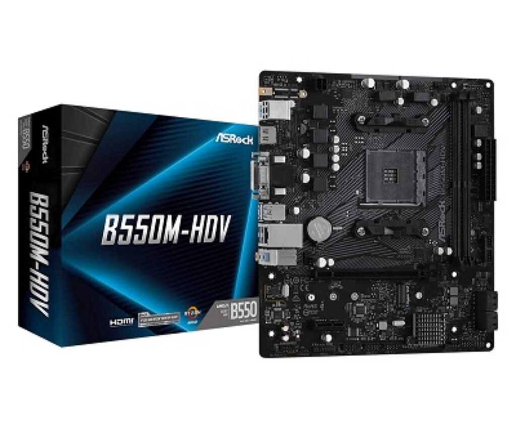 ASRock B550M-HDV Supports 3rd Gen AMD AM4 Ryzen/Future AMD Ryzen Processors Micro ATX Motherboard, DDR4