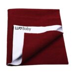 LuvBaby Extra Absorbent Dry Sheet/Bed Protector - Maroon, 0m+ - Small 50 x 70cm