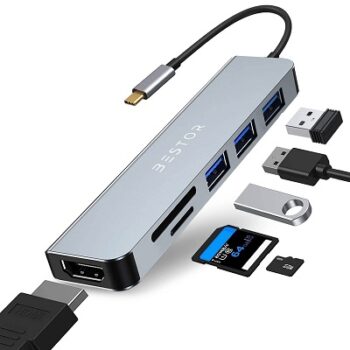 BESTOR® 6-in-1 USB C Hub Ethernet - Docking Station Adapter