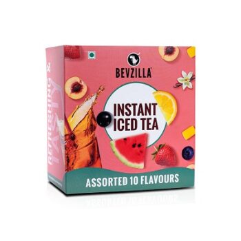 Bevzilla Iced Tea Powder Assorted 10 Flavours Pack